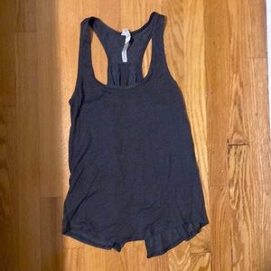 Lululemon tank that ties in back - charcoal gray - size 2 - Like New